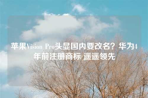 苹果Vision Pro头显国内要改名？华为4年前注册商标 遥遥领先